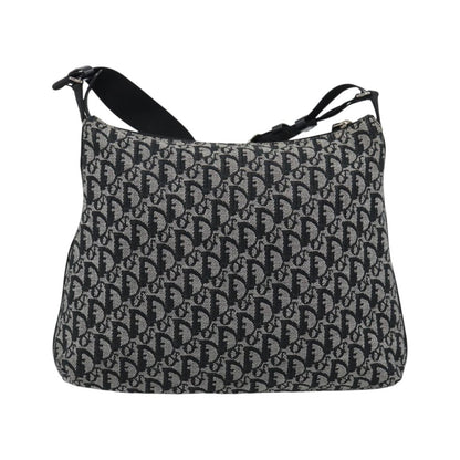 Christian Dior Vintage Trotter Messenger Diorissimo Canvas, Black, Canvas, Shoulder Bag