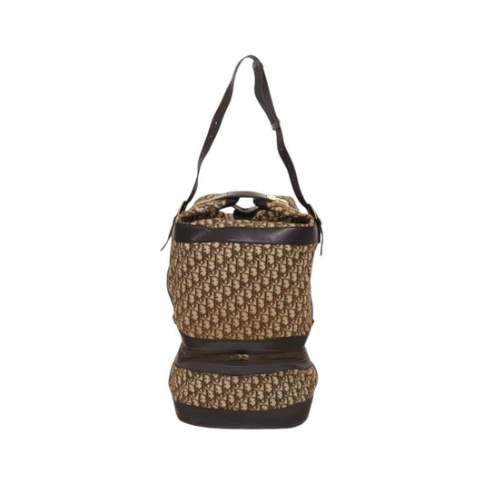 Christian Dior Vintage Trotter Street Chic Pocket Hobo Diorissimo Canvas, Brown, Canvas, Shoulder Bag