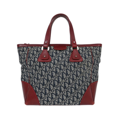 Christian Dior Vintage Trotter Zip Diorissimo Canvas, Navy, Canvas, Tote Bag
