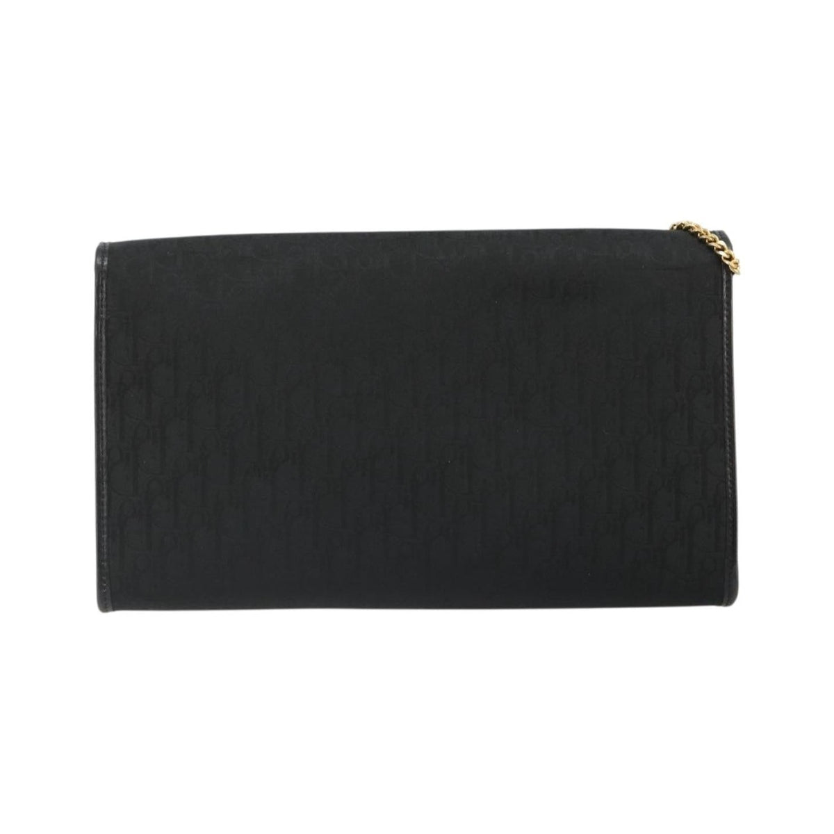 Christian Dior Vintage Trotteur Chain Canvas, Black, Canvas, Shoulder Bag