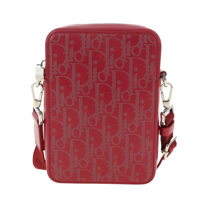 Christian Dior World Tour Zip Messenger Oblique Galaxy Leather, Red, Canvas, Shoulder Bag