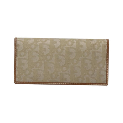 Christian Dior Zipped French Printed Leather, Green, Canvas, Wallet