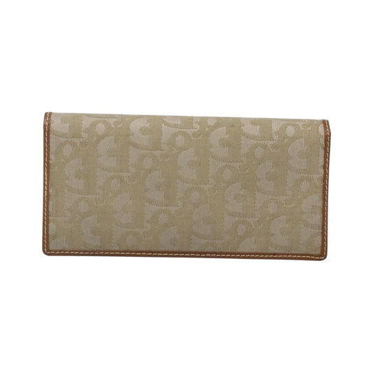 Christian Dior Zipped French Printed Leather, Green, Canvas, Wallet