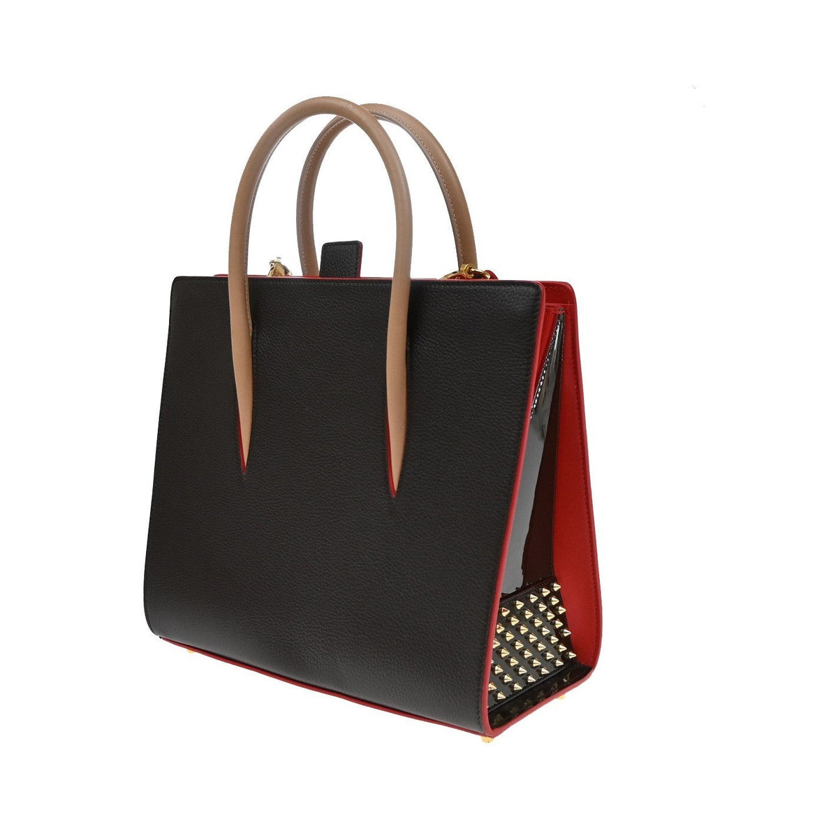 Christian Louboutin Paloma Printed Leather, Brown, Leather, Tote Bag