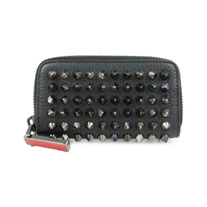Christian Louboutin Panettone Coin Purse Spiked Leather, Black, Leather, Wallet