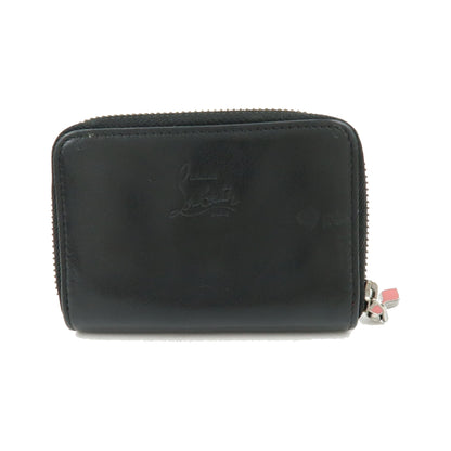 Christian Louboutin Panettone Coin Purse Spiked Leather, Black, Leather, Wallet