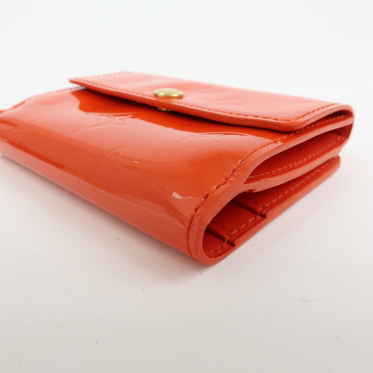 Louis Vuitton Ludlow Vernis, Orange, Leather, Wallet