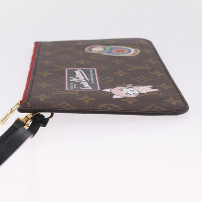 Louis Vuitton Neverfull Pochette Limited Edition World Tour Monogram Canvas, Brown, Canvas, Clutch