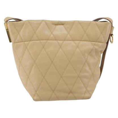 Givenchy GV Bucket Quilted Leather, Beige, Leather, Shoulder Bag