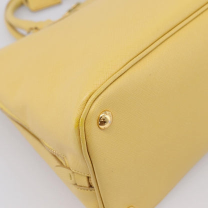 Prada Promenade Saffiano Leather, Yellow, Leather, Handbag