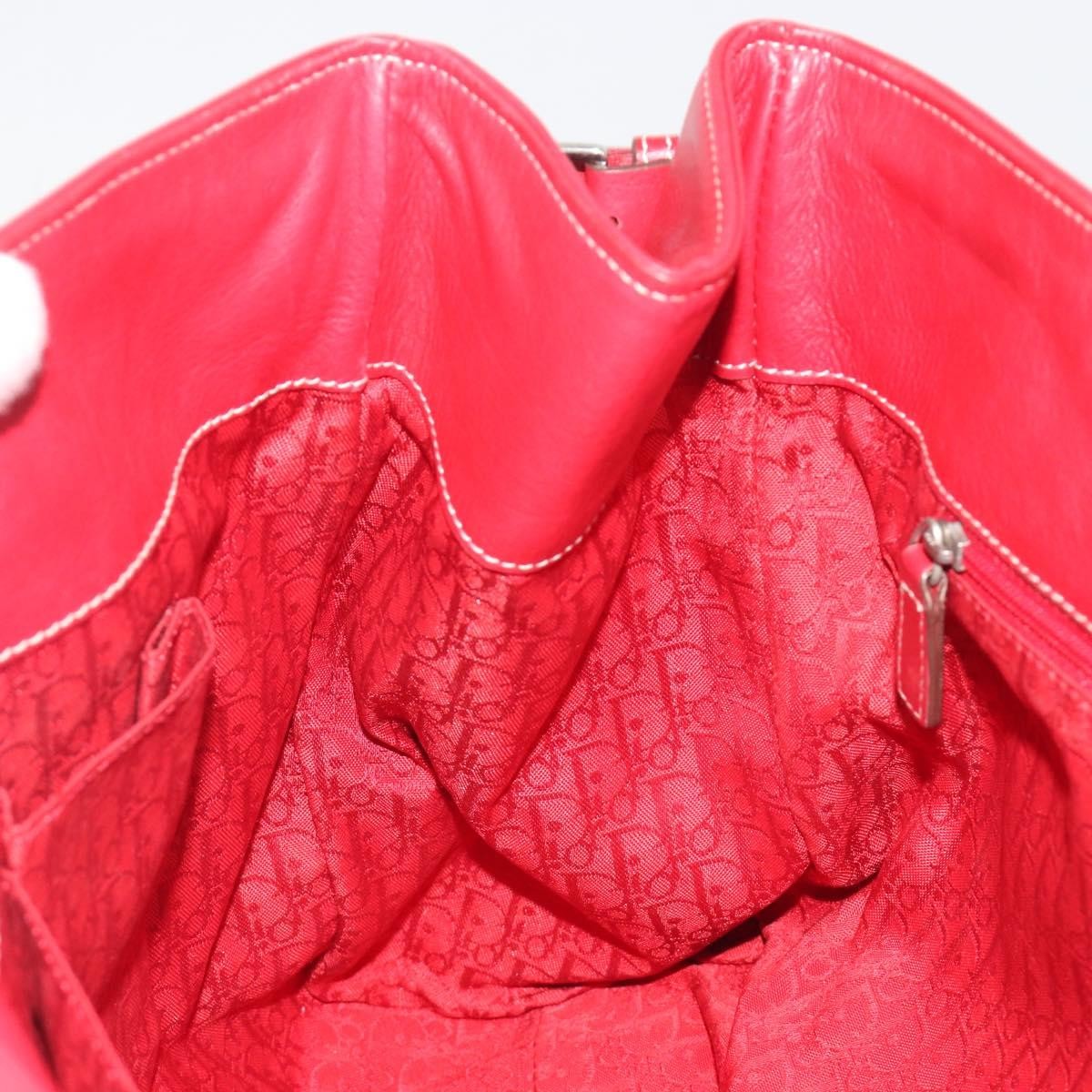 Christian Dior CD Shoulder bag Leather, Red, Leather, Shoulder Bag