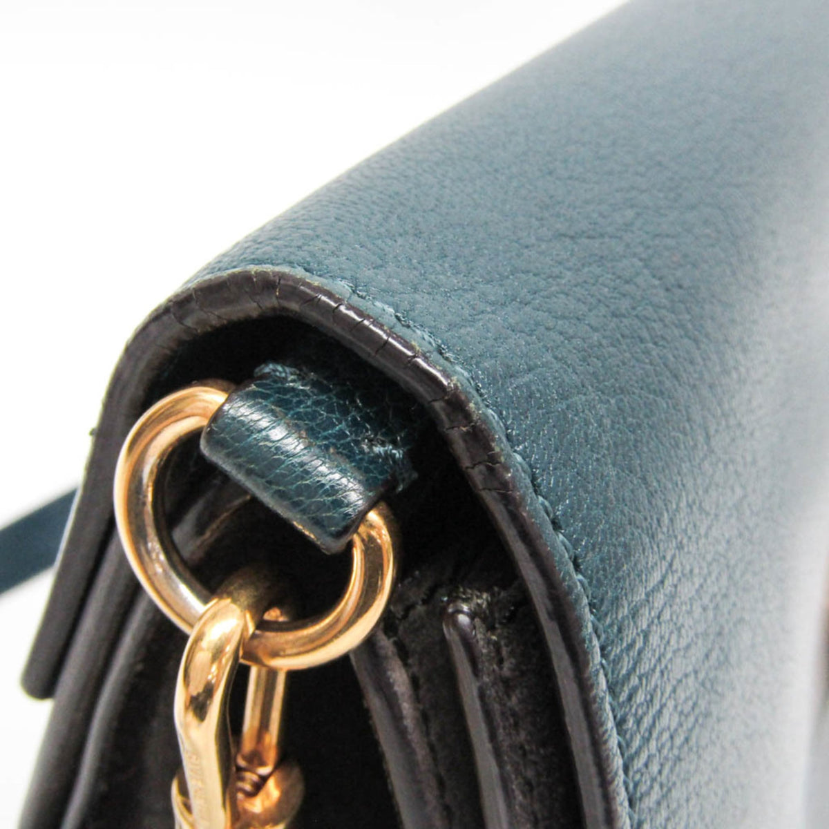 Givenchy GV3 Flap Leather with Suede, Blue, Leather, Handbag
