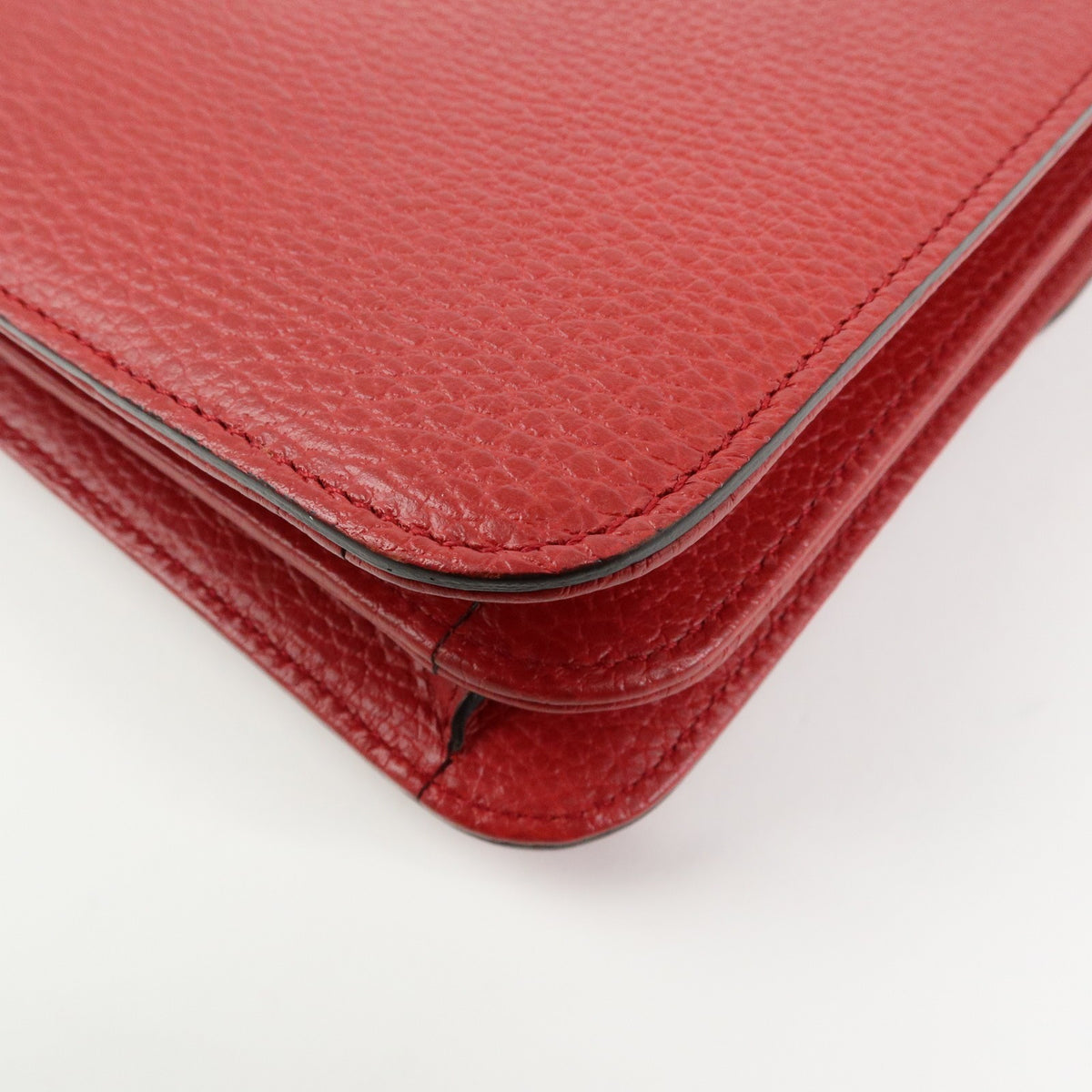 Gucci Interlocking Leather, Red, Leather, Shoulder Bag