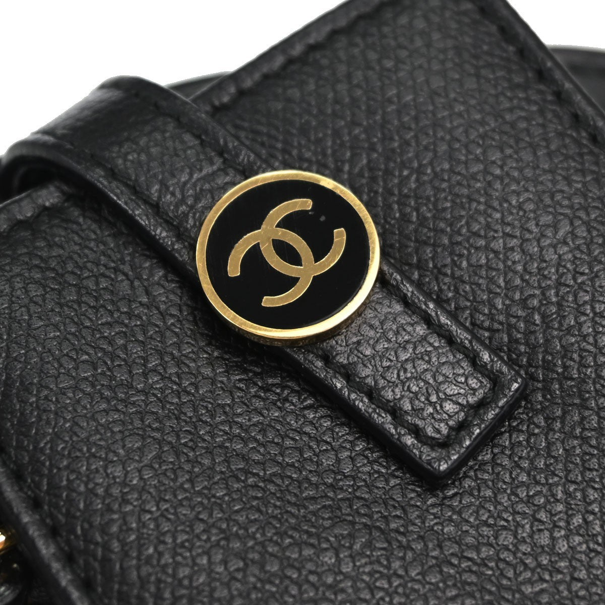 Chanel Cigarette Case Caviar, Black, Leather, Clutch