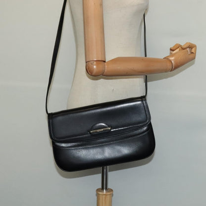 Bally Vintage Leather, Black, Leather, Shoulder Bag