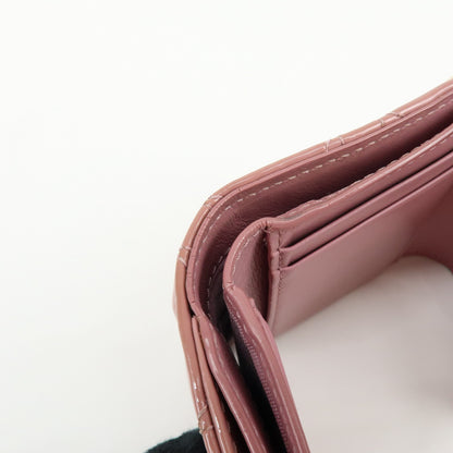 Christian Dior Lady Dior Cannage Quilt Leather, Pink, Patent Leather, Wallet