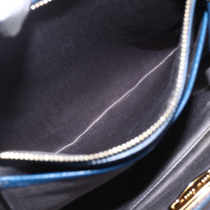 Miu Miu Vintage Leather, Blue, Leather, Tote Bag