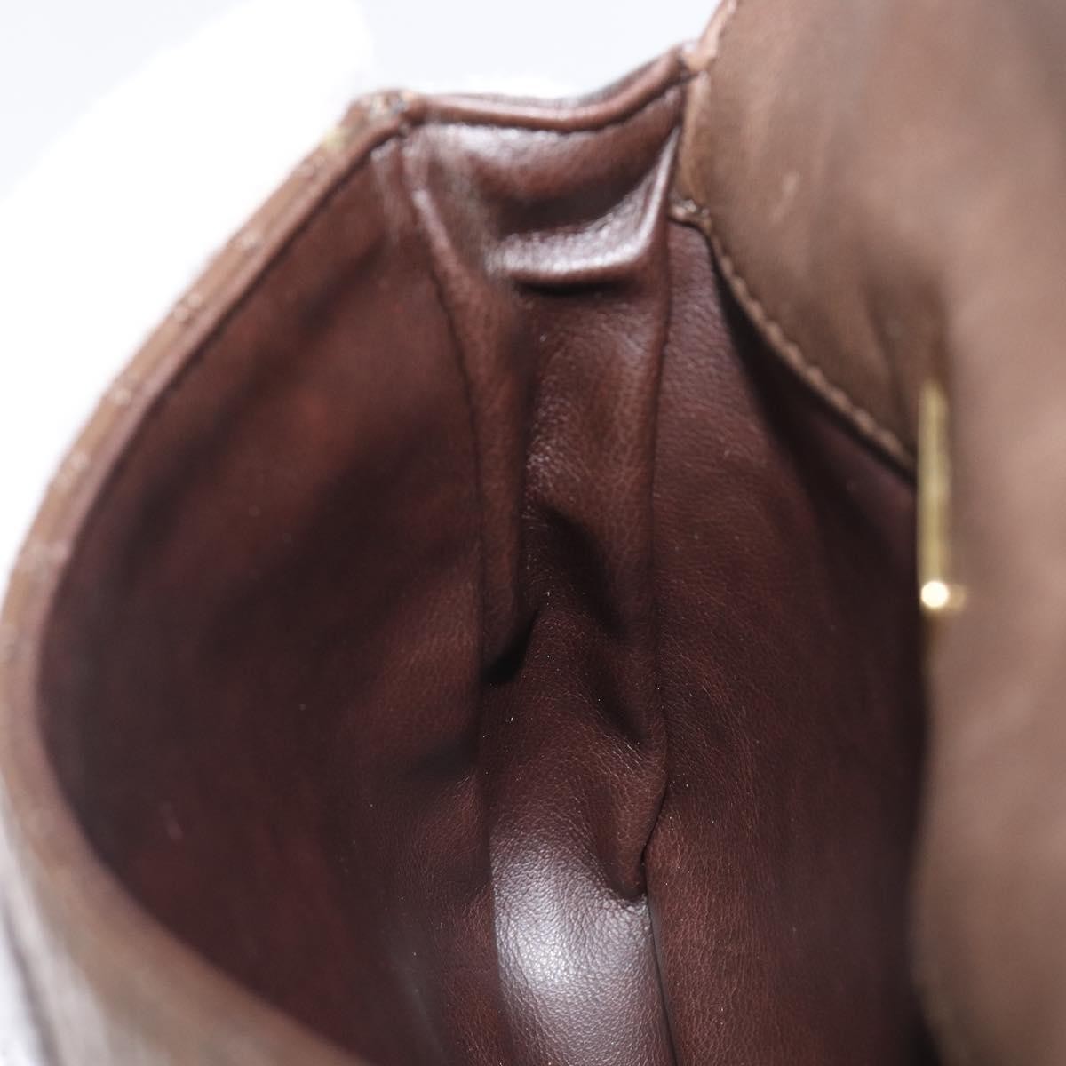 Bally Vintage Chain Quilted Leather, Brown, Leather, Shoulder Bag
