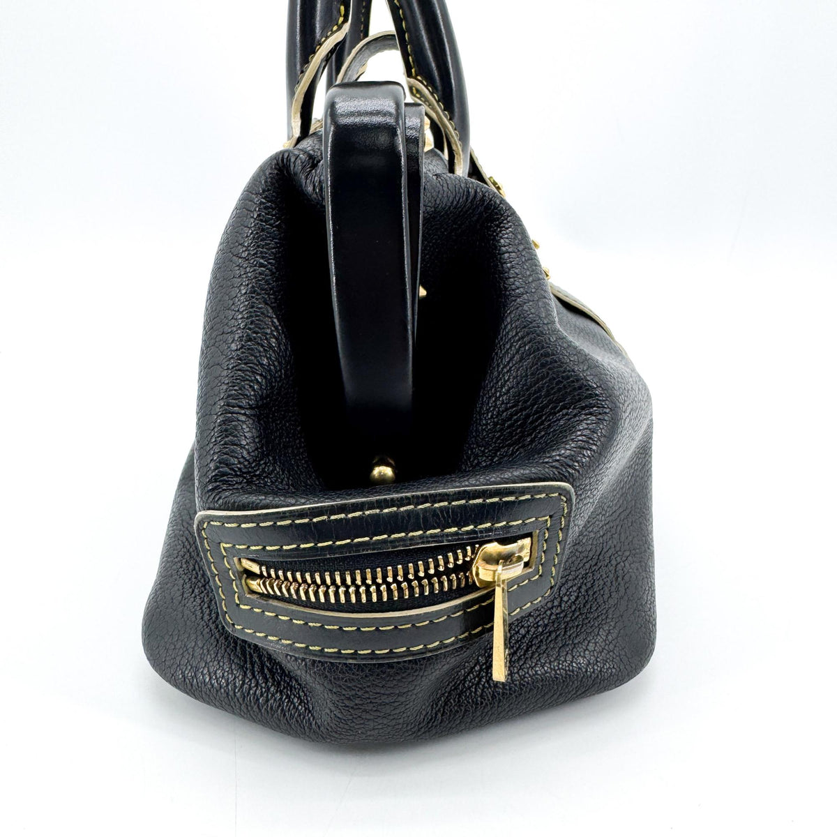 Louis Vuitton Suhali L'Ingenieux Leather, Black, Leather, Handbag