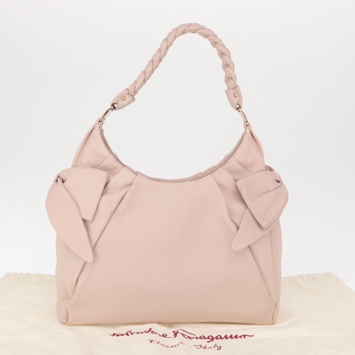 Salvatore Ferragamo Vala Leather, Pink, Leather, Shoulder Bag