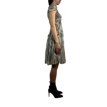 ANNA SUI Metallic Silk Blend Dress