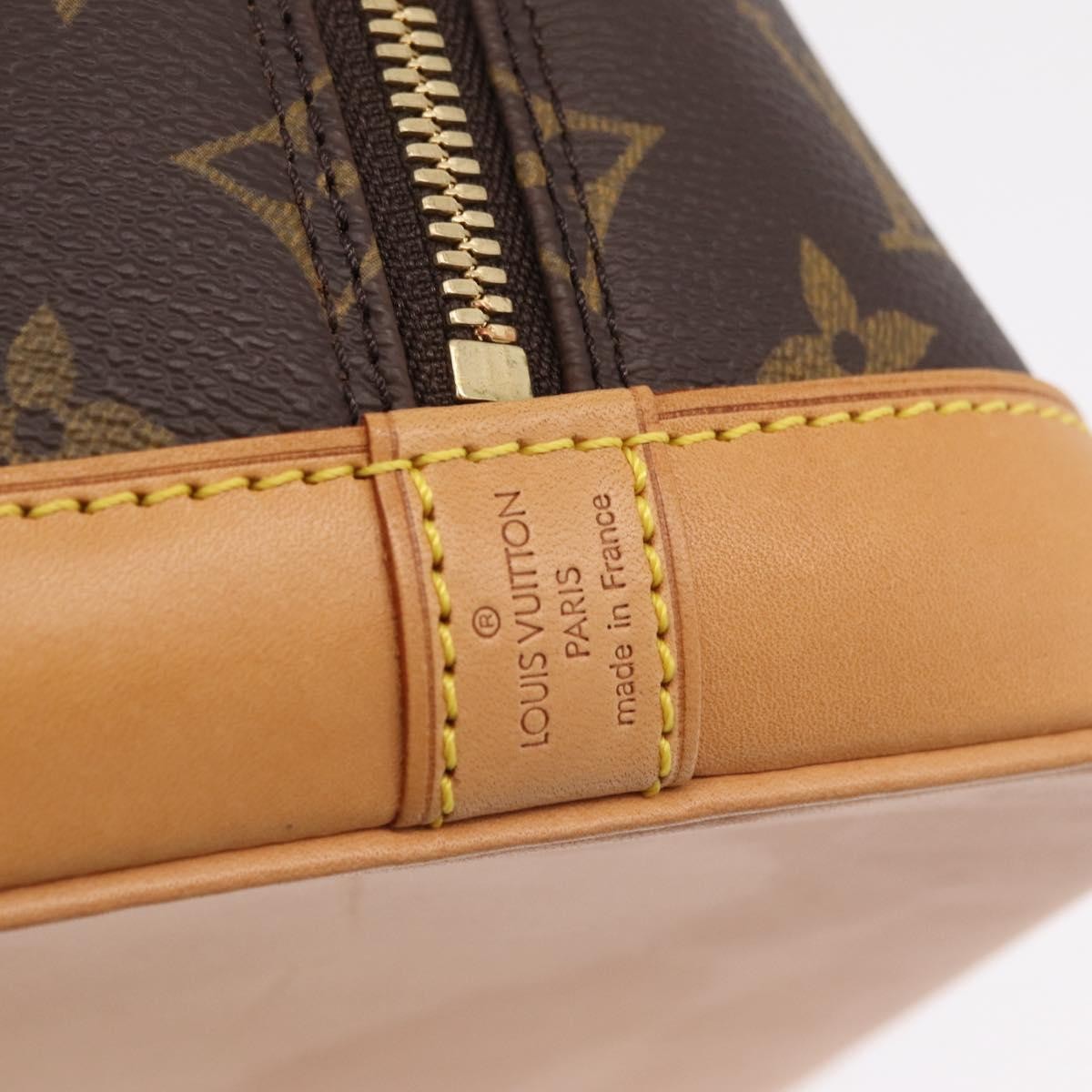 Louis Vuitton Alma Monogram Canvas, Brown, Canvas, Handbag