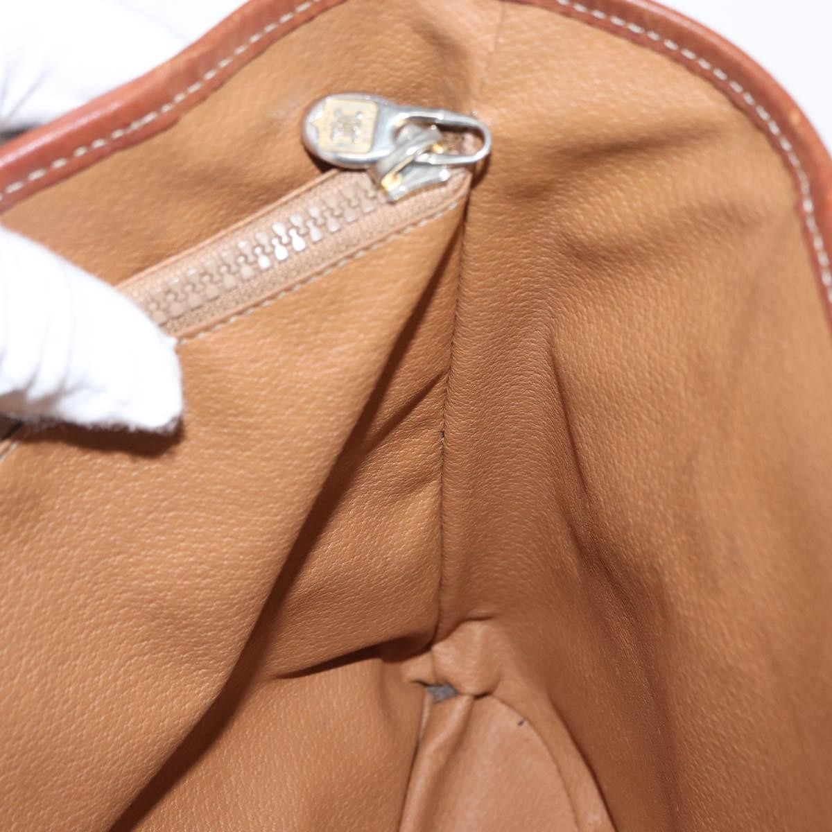 Celine Vintage Macadam Shopper Coated Canvas, Brown, Canvas, Tote Bag