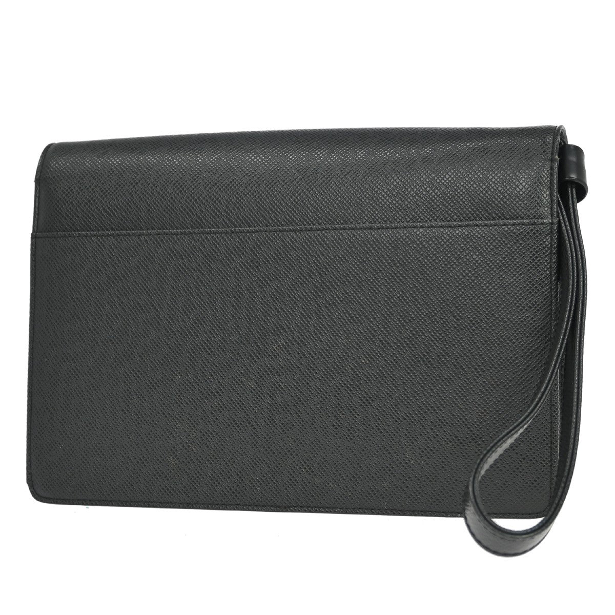 Louis Vuitton Selenga Pochette Taiga Leather, Black, Leather, Clutch