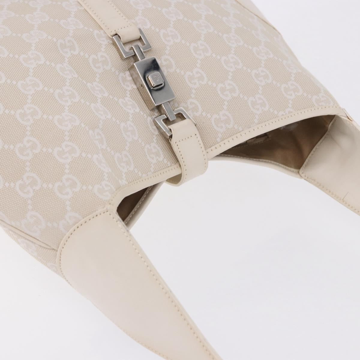 Gucci Jackie Canvas, White, Canvas, Handbag