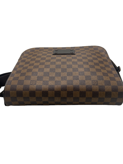 Louis Vuitton Brooklyn Handbag Damier, Brown, Canvas, Crossbody Bag