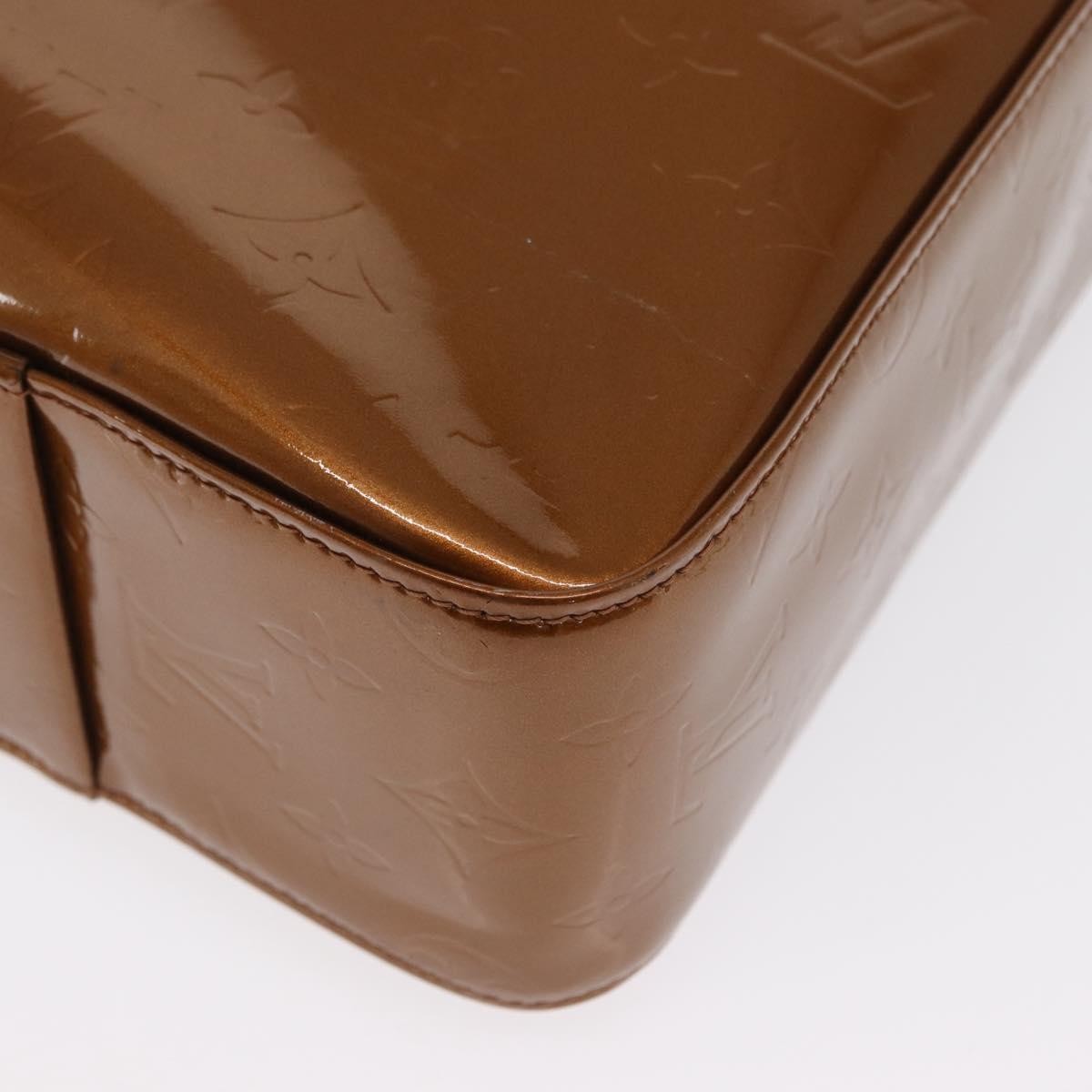 Louis Vuitton Columbus Monogram Vernis, Brown, Patent Leather, Handbag