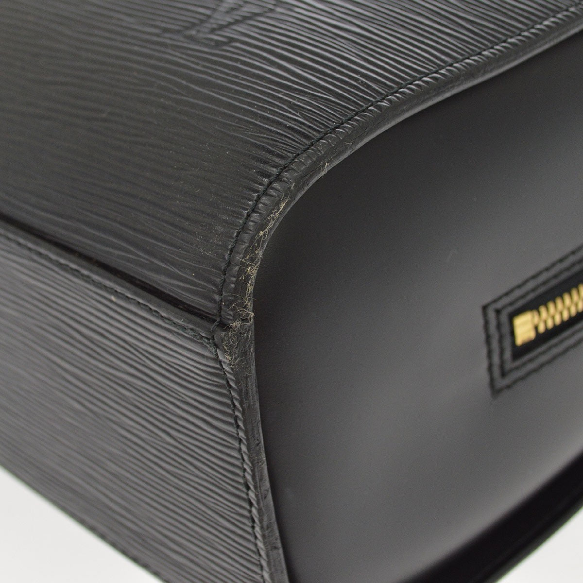 Louis Vuitton Sorbonne Epi Leather, Black, Leather, Handbag