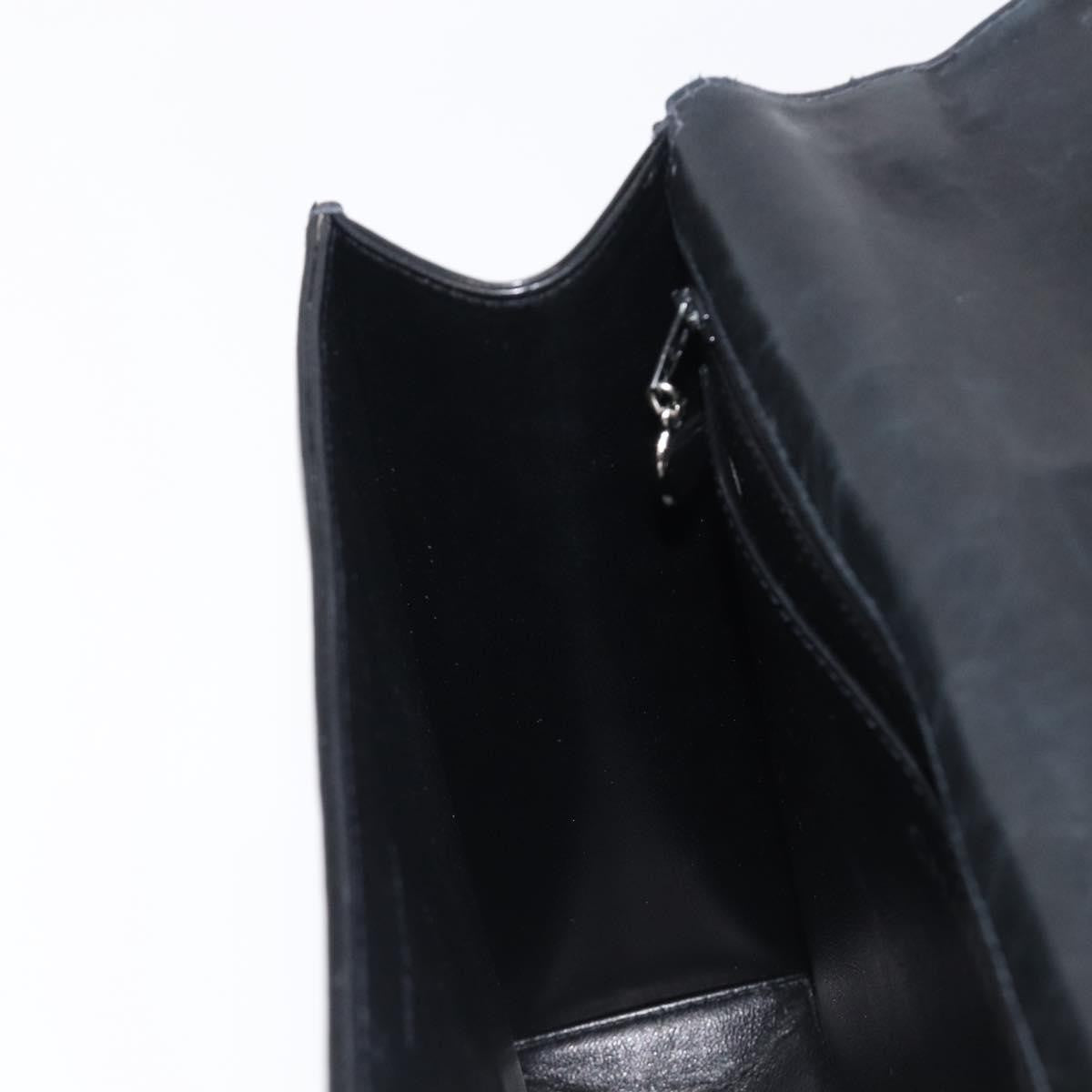 Chanel Chain Handle Leather, Black, Patent Leather, Tote Bag