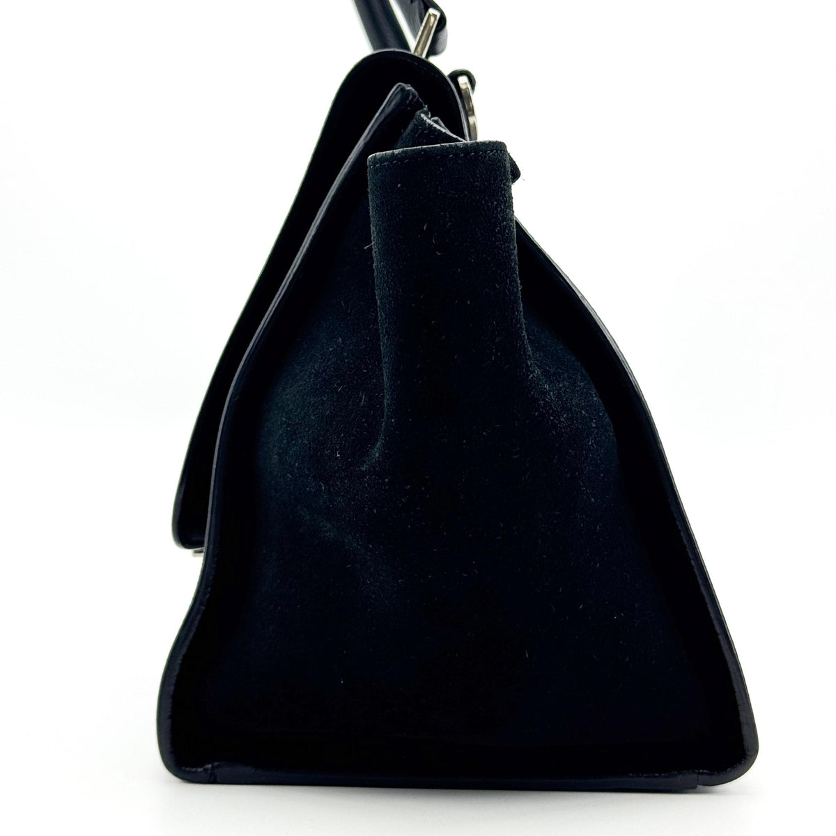 Celine Trapeze Leather, Black, Leather, Handbag
