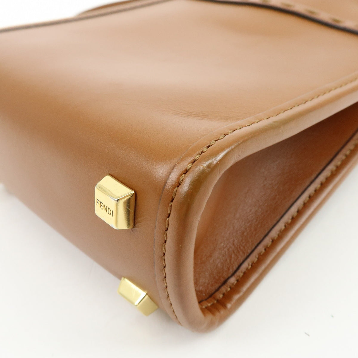 Fendi Sunshine Shopper Leather, Brown, Leather, Tote Bag