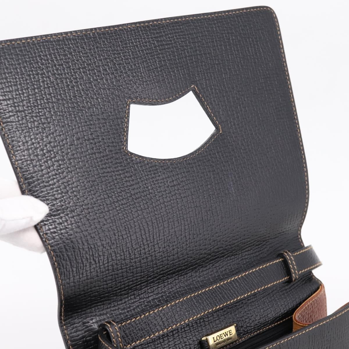 Loewe Barcelona Leather, Black, Leather, Shoulder Bag