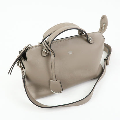 Fendi By The Way Satchel Leather, Beige, Leather, Handbag