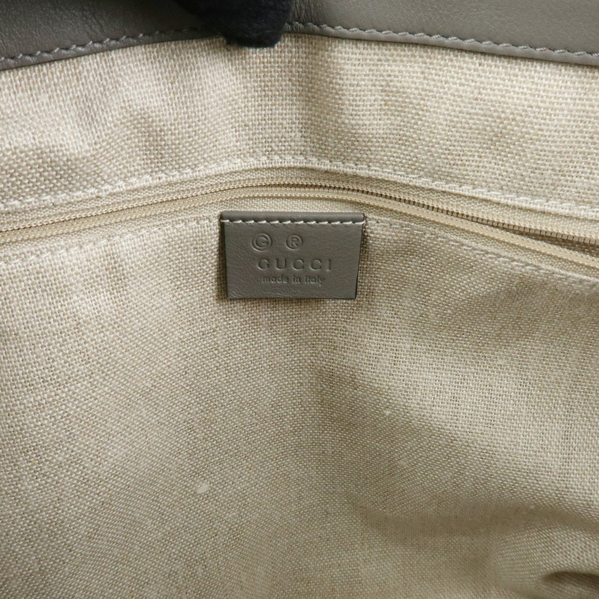 Gucci Margaux Microguccissima Leather, Gray, Leather, Tote Bag