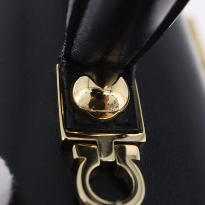 Salvatore Ferragamo Convertible Top Handle Leather, Navy, Leather, Handbag