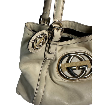 GUCCI Britt Tote Bag Calfskin Leather