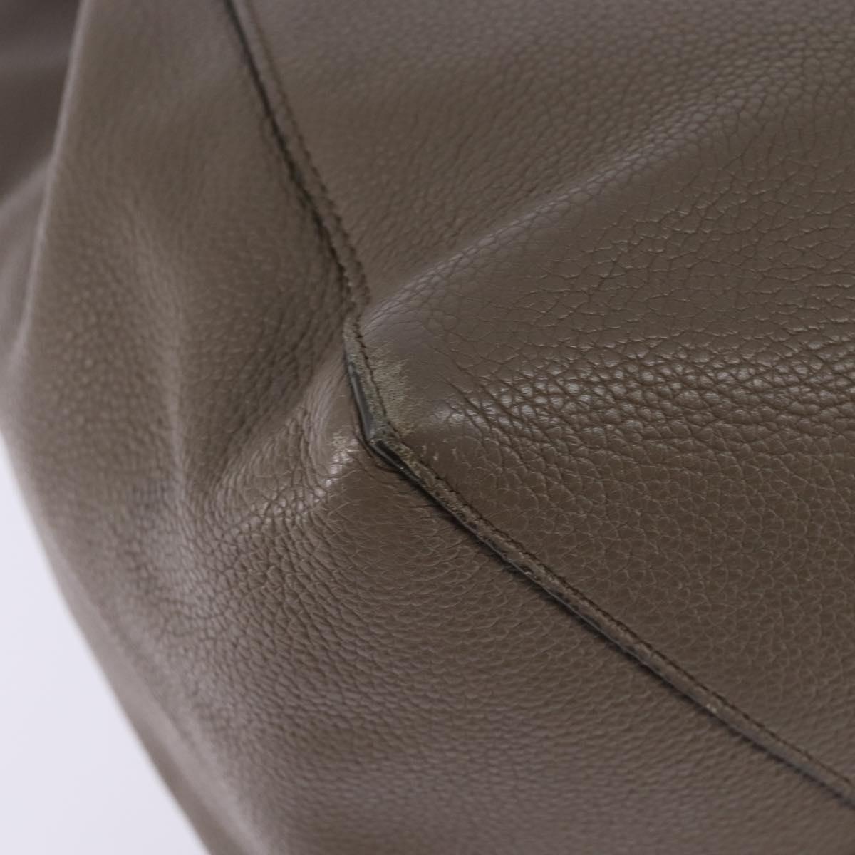 Celine Phantom Cabas Leather, GRAY, LEATHER, Tote bag