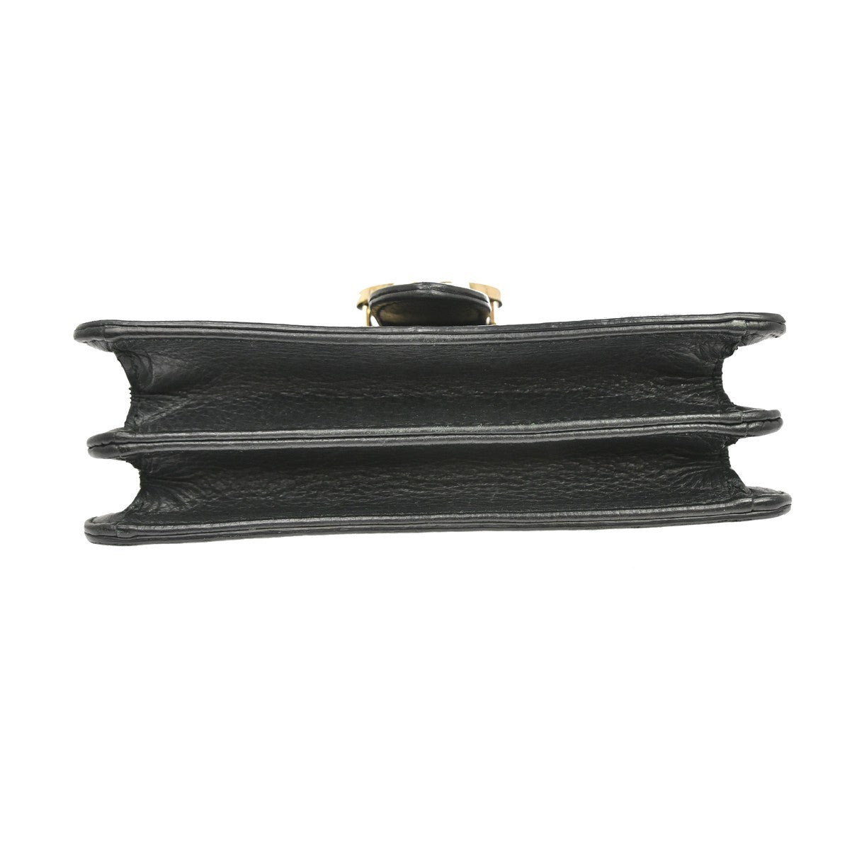 Gucci Interlocking Leather, Black, Leather, Shoulder Bag