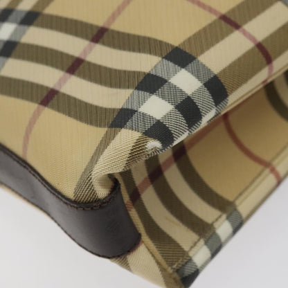 Burberry Nova check Canvas and Leather, Beige, Canvas, Shoulder Bag