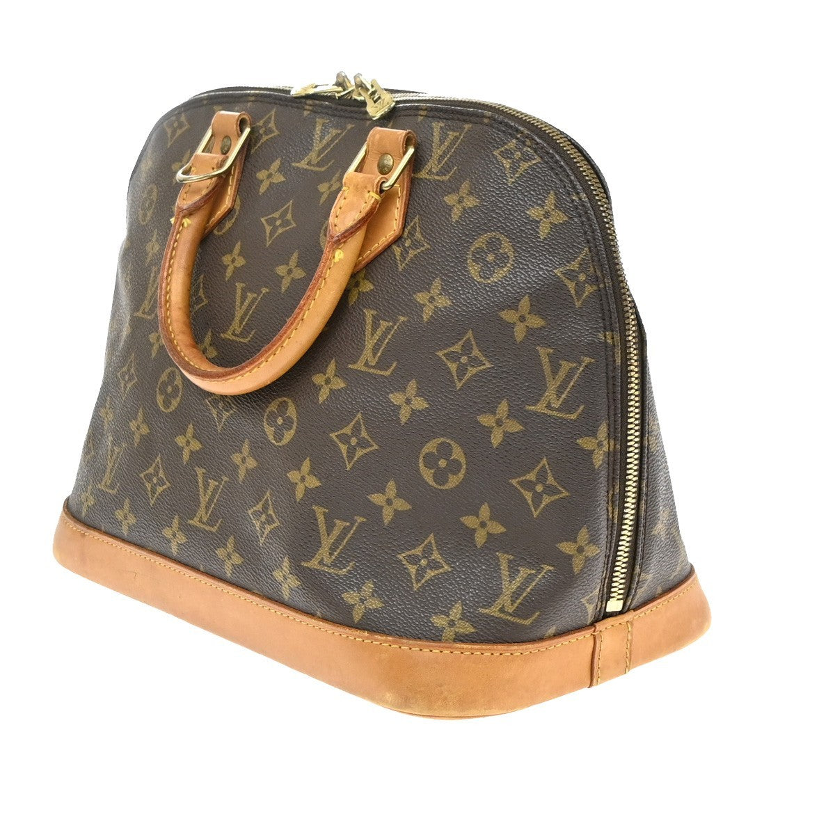Louis Vuitton Alma Monogram Canvas, Brown, Canvas, Handbag