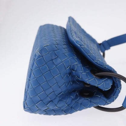 Bottega Veneta Adjustable Flap Intrecciato Nappa, Blue, Leather, Shoulder Bag