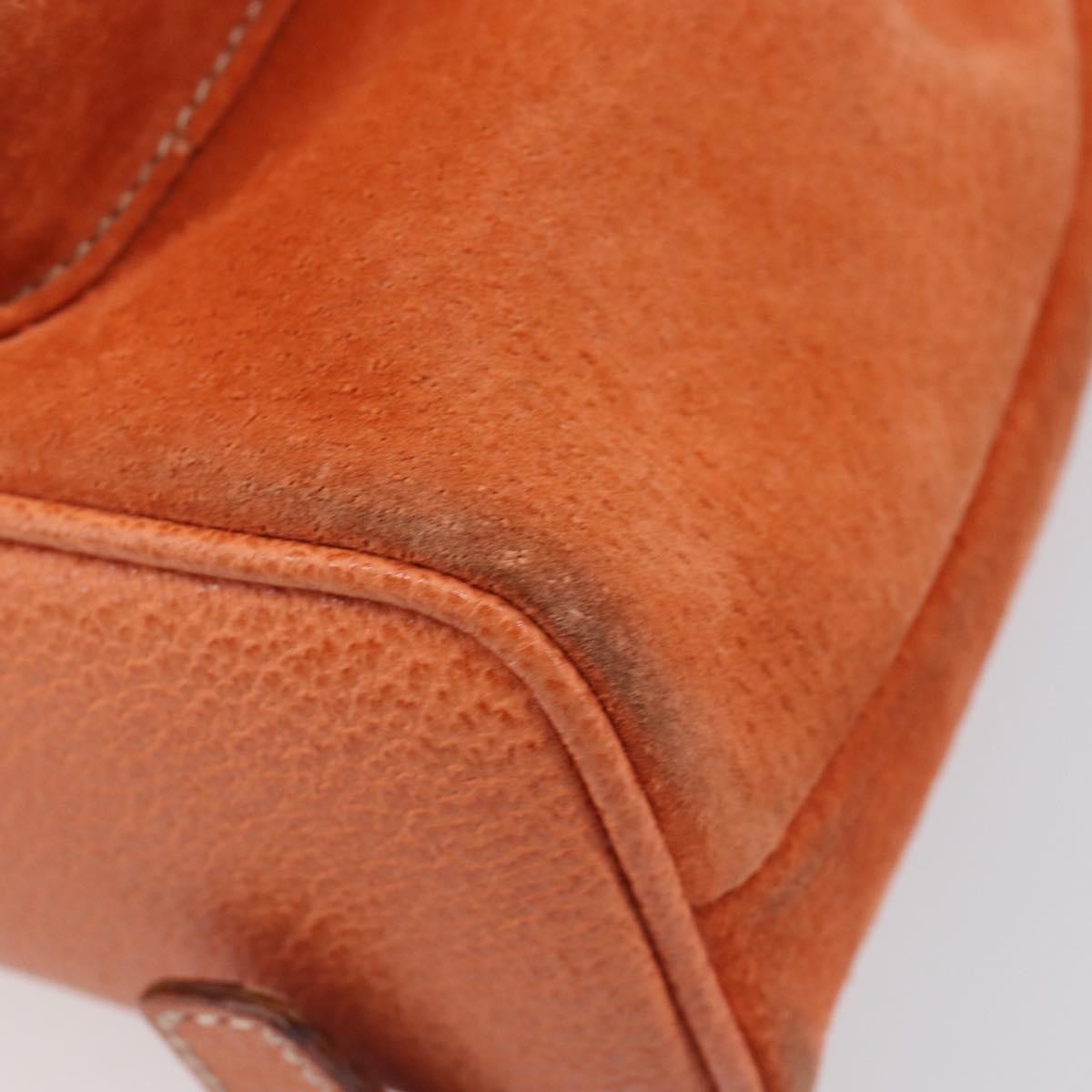 Gucci Vintage Bamboo Suede, Orange, Suede, Backpack