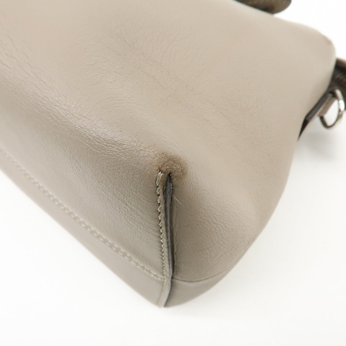 Fendi By The Way Satchel Calfskin, Beige, Leather, Handbag