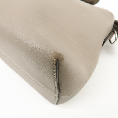 Fendi By The Way Satchel Calfskin, Beige, Leather, Handbag
