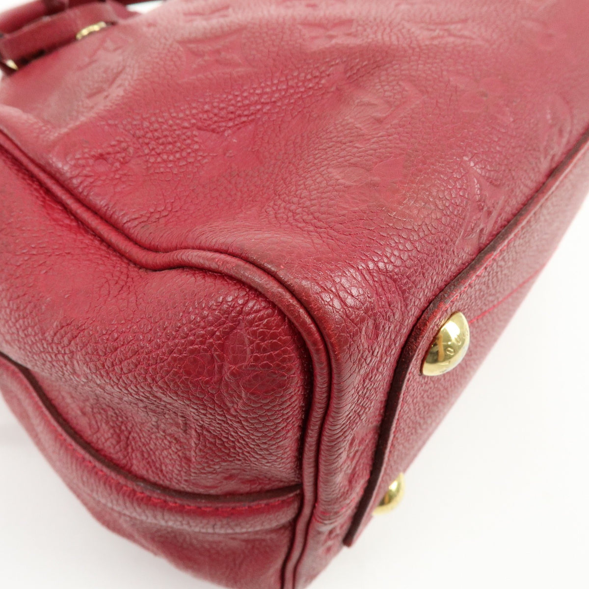 Louis Vuitton Speedy Bandouliere Monogram Empreinte Leather, Red, Leather, Handbag