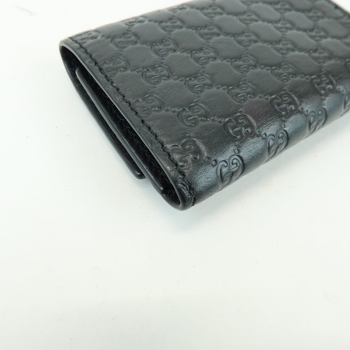 Gucci Flap Card Case Guccissima Leather, Black, Leather, Card Holder